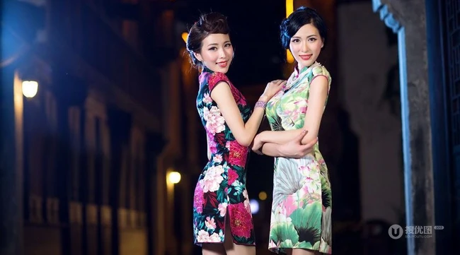 女生模特&ldquo;朱雯&rdquo;，&ldquo;朱静&rdquo;旗袍复古写真图片