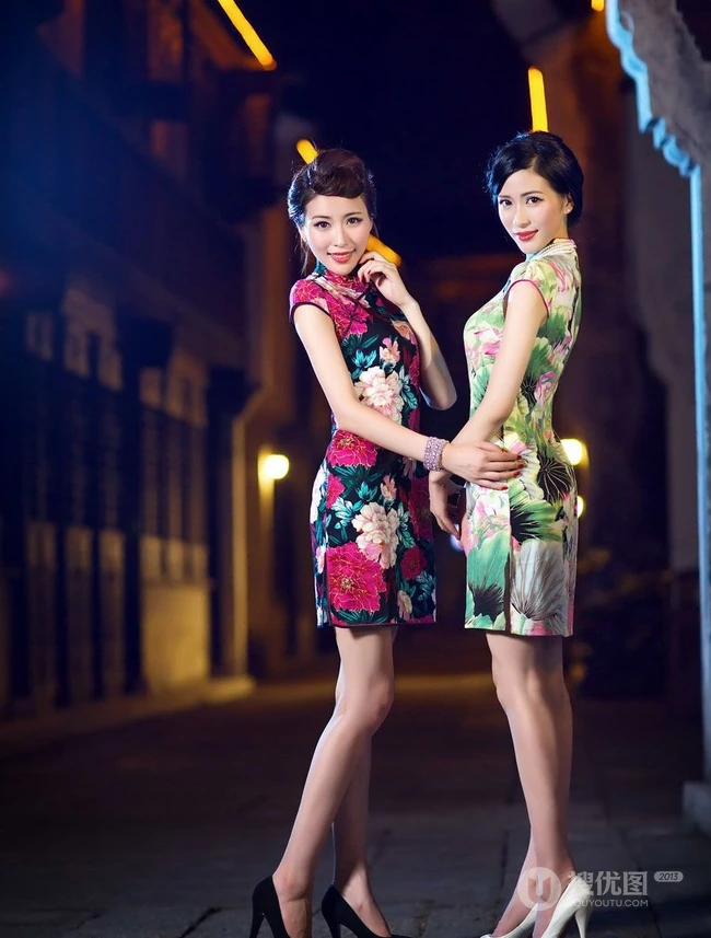 女生模特&ldquo;朱雯&rdquo;，&ldquo;朱静&rdquo;旗袍复古写真图片