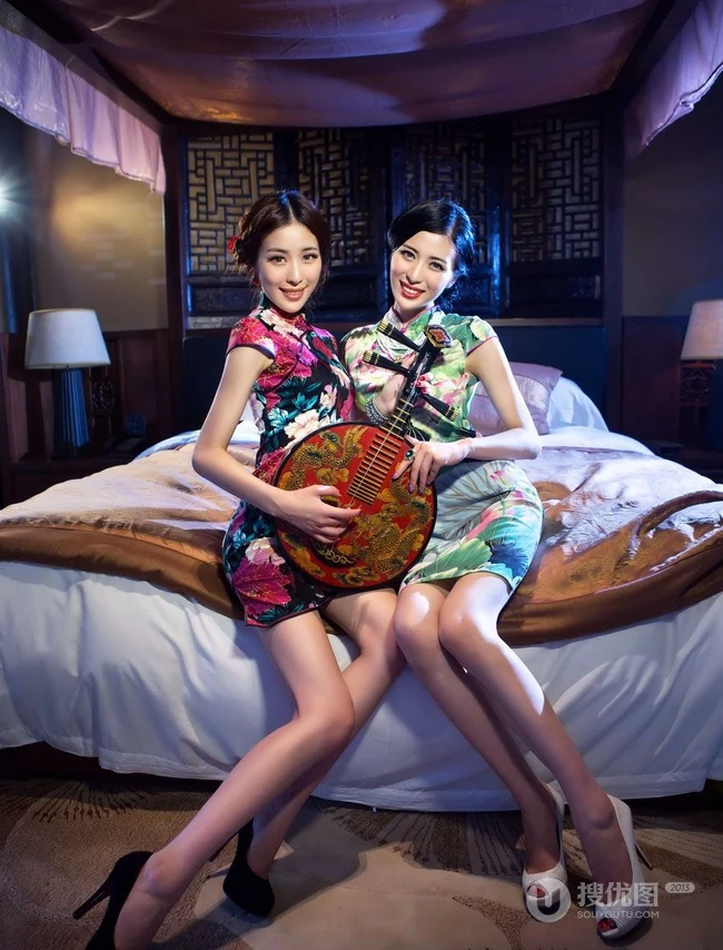 女生模特&ldquo;朱雯&rdquo;，&ldquo;朱静&rdquo;旗袍复古写真图片