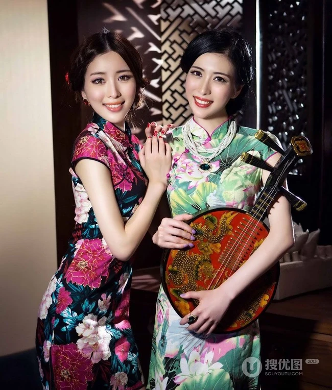 女生模特&ldquo;朱雯&rdquo;，&ldquo;朱静&rdquo;旗袍复古写真图片