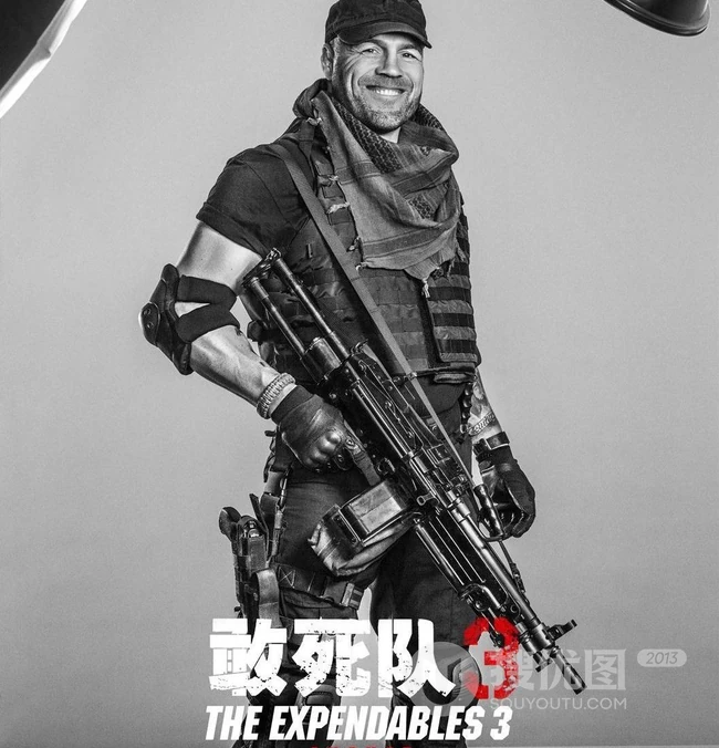 史泰龙《敢死队3》黑白人物超高清海报