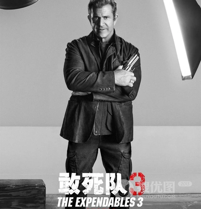 史泰龙《敢死队3》黑白人物超高清海报