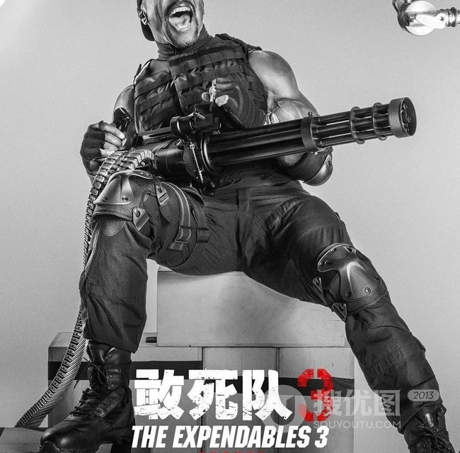 史泰龙《敢死队3》黑白人物超高清海报