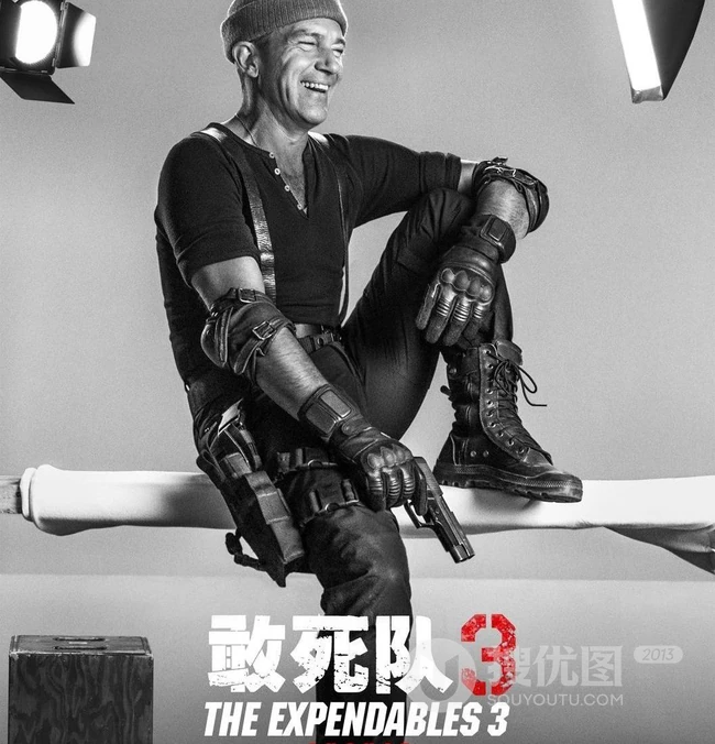 史泰龙《敢死队3》黑白人物超高清海报