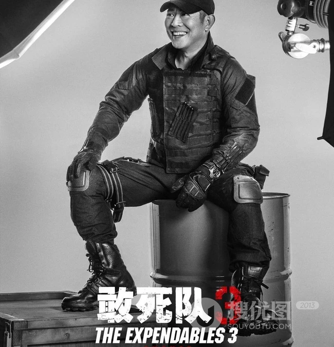 史泰龙《敢死队3》黑白人物超高清海报