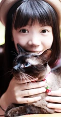 可爱朴实女孩淼与猫快乐时光-每一个晴天