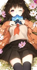【动漫可爱女生】呆萌可爱大眼睛，美美哒二次元少女