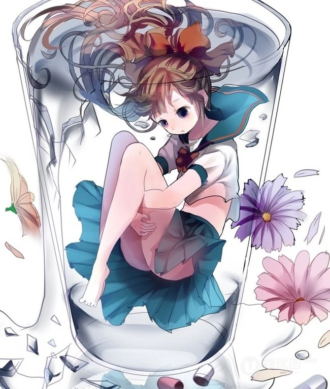 【动漫可爱女生】呆萌可爱大眼睛，美美哒二次元少女