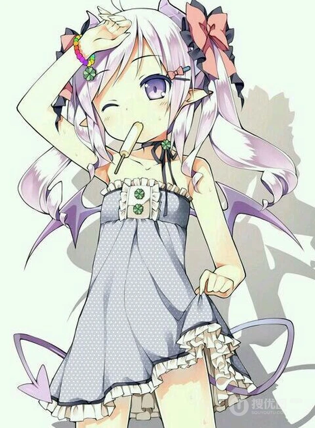 【动漫可爱女生】呆萌可爱大眼睛，美美哒二次元少女