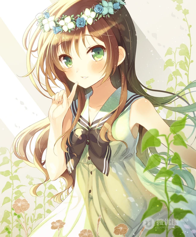 清新自然的可爱女生 二次元动漫少女图片