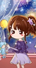 天上星，亮晶晶，萌系卡通Q版唯美二次元动漫图片