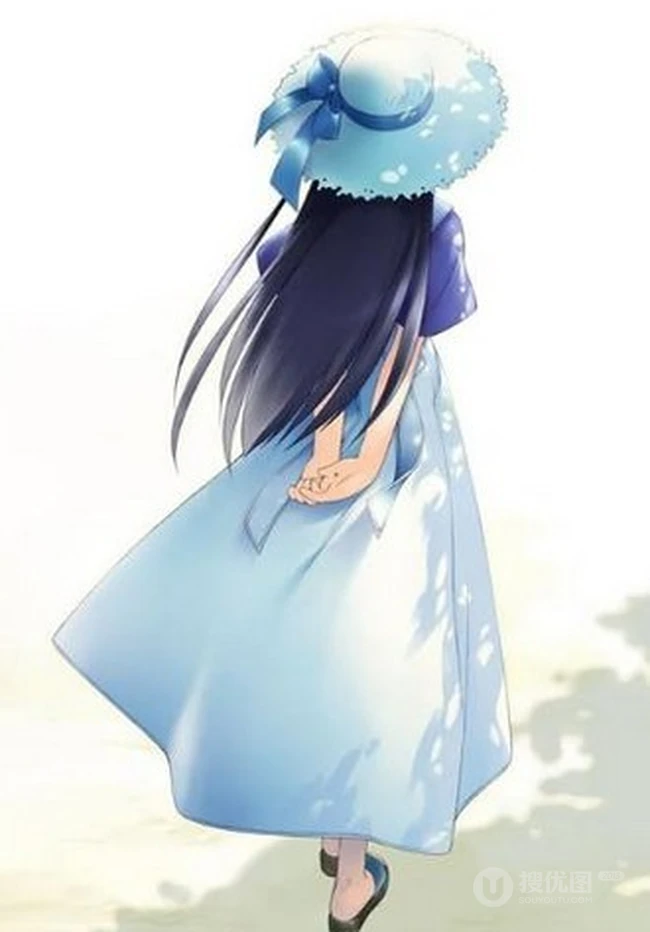清新女生背景插画 唯女生孩图片