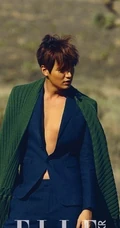 李敏镐《elle》杂志封面写真，身穿西装简约上阵