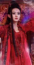 热播剧《花千骨》妖神出世剧照-赵丽颖冷艳红装不怒自威