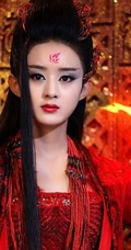热播剧《花千骨》妖神出世剧照-赵丽颖冷艳红装不怒自威