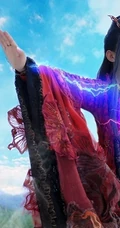 热播剧《花千骨》妖神出世剧照-赵丽颖冷艳红装不怒自威