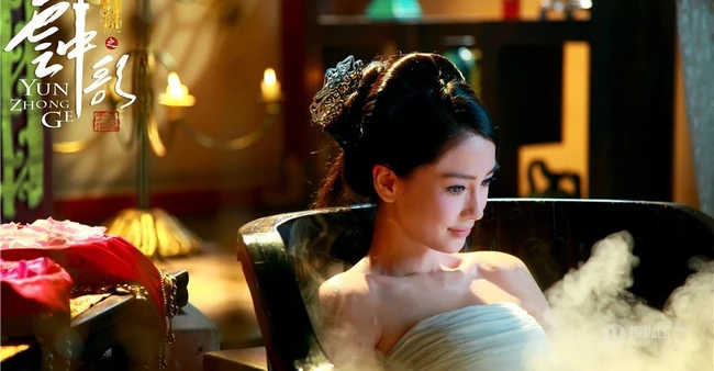 大型古装剧《云中歌》Angelababy高清沐浴剧照