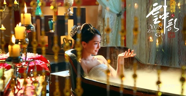 大型古装剧《云中歌》Angelababy高清沐浴剧照