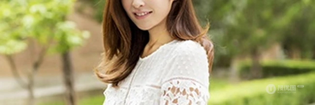 【颖儿图片】颖儿唯美街拍图片 镂空白裙清新靓丽