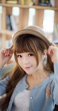 吃蛋糕的90后可爱女生悠闲时光