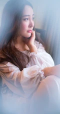 女生模特儿郭芸萌唯美朦胧白裙写真照