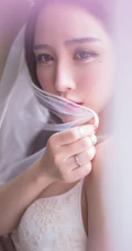 女生模特儿郭芸萌唯美朦胧白裙写真照