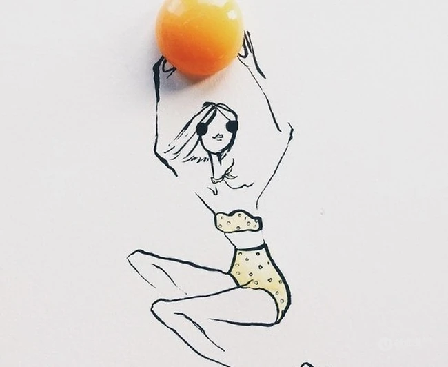 来源于生活的创意图片 美食和手绘的完美结合