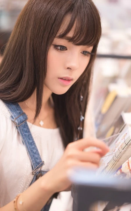 图书馆里的那个纯女生孩 木木休闲写真
