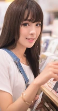 图书馆里的那个纯女生孩 木木休闲写真
