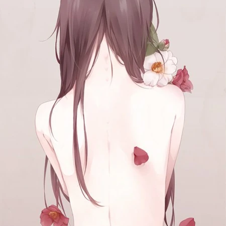 唯美二次元女生妹子手绘插画-还有香背哦