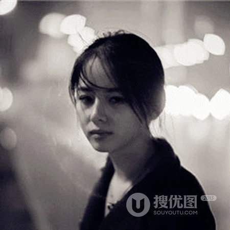 唯女生生QQ黑白头像图片-不期而遇的那天