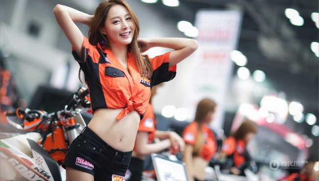 美人香车 韩国女生恩斌靓丽精选车展秀