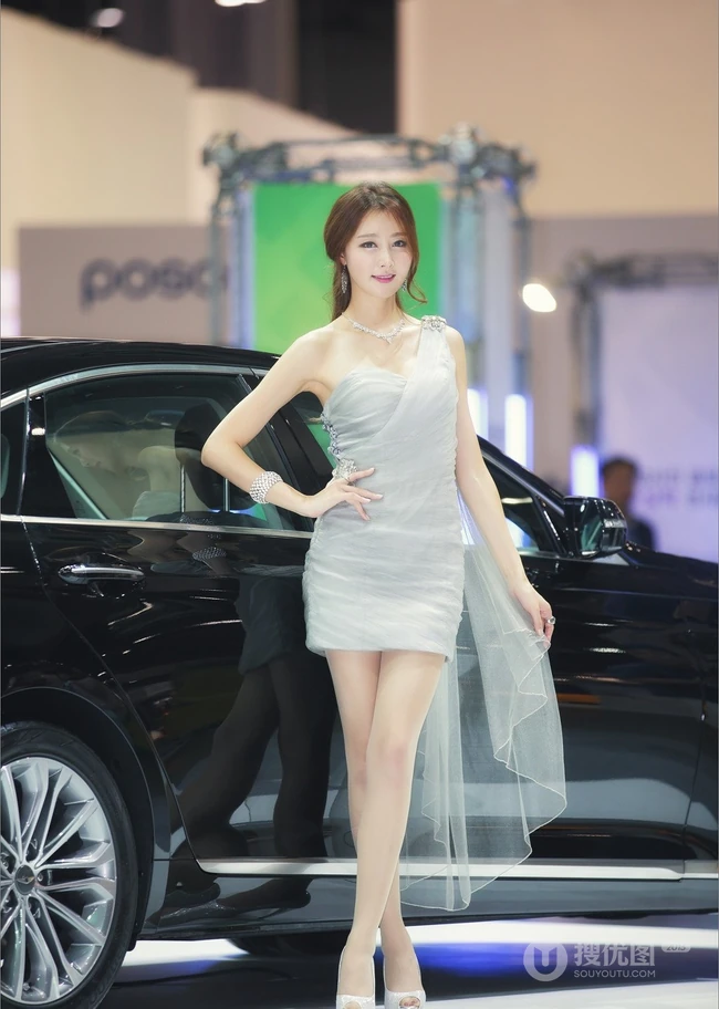 美人香车 韩国女生恩斌靓丽精选车展秀