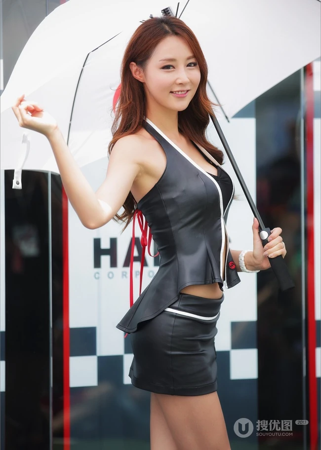 美人香车 韩国女生恩斌靓丽精选车展秀
