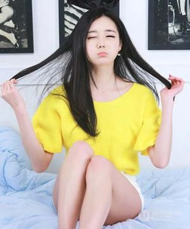 爱眯眼的可爱女生 韩佳恩高清主题造型装扮写真