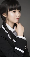 90后清纯女星余心恬学生制服写真