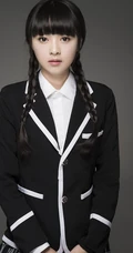 90后清纯女星余心恬学生制服写真