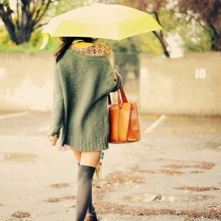 唯美清新女生意境背影美图-心态决定一切