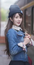 冬季里的游乐场-清纯冬季女生高清写真