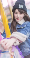 冬季里的游乐场-清纯冬季女生高清写真