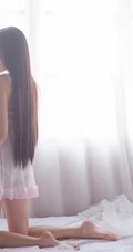 轻纱，睡裙，朦胧感-清纯妹妹睡裙室内写真