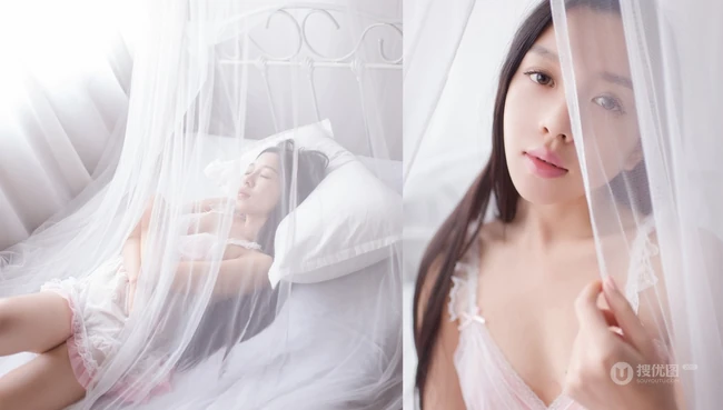 轻纱，睡裙，朦胧感-清纯妹妹睡裙室内写真