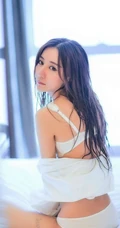 长发家居服嫩模唯美透明白裙气质室内写真