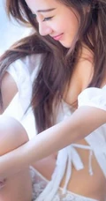长发家居服嫩模唯美透明白裙气质室内写真