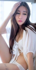 长发家居服嫩模唯美透明白裙气质室内写真