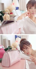 亚洲清纯大眼卧蚕刘海妹子清新自然室内写真