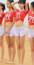 清一色青春少女&ldquo;最美啦啦队&rdquo;动感热力现场彩排图片