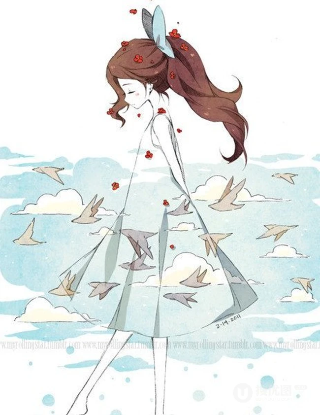 可爱唯美清新动漫美图-你的次元不在这