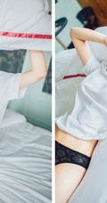 白皙美模高溜MilkCat蕾丝短裤室内写真美图