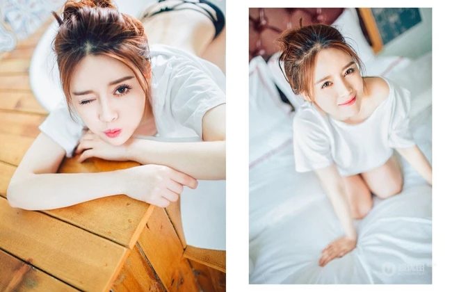 白皙美模高溜MilkCat蕾丝短裤室内写真美图